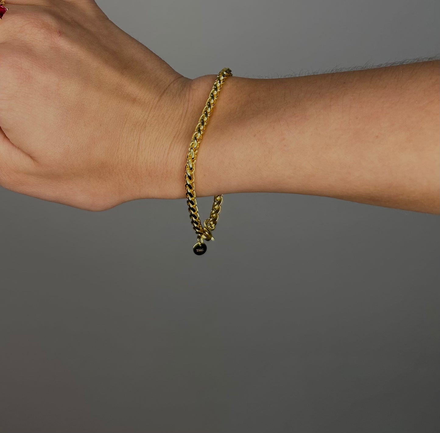Double braided gold bracelet