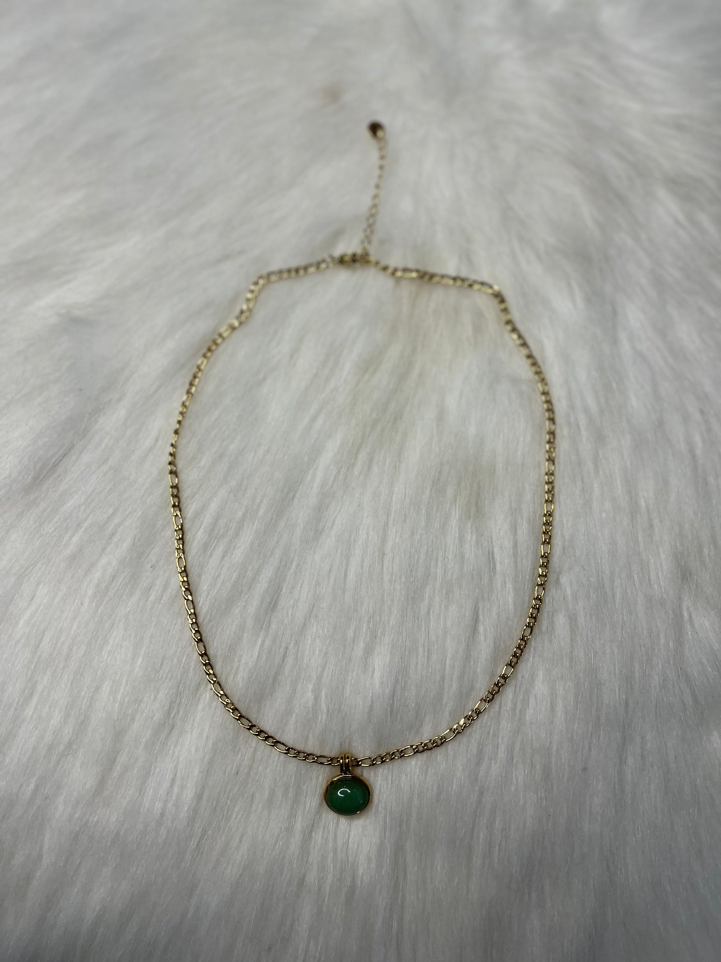 Green stone necklace