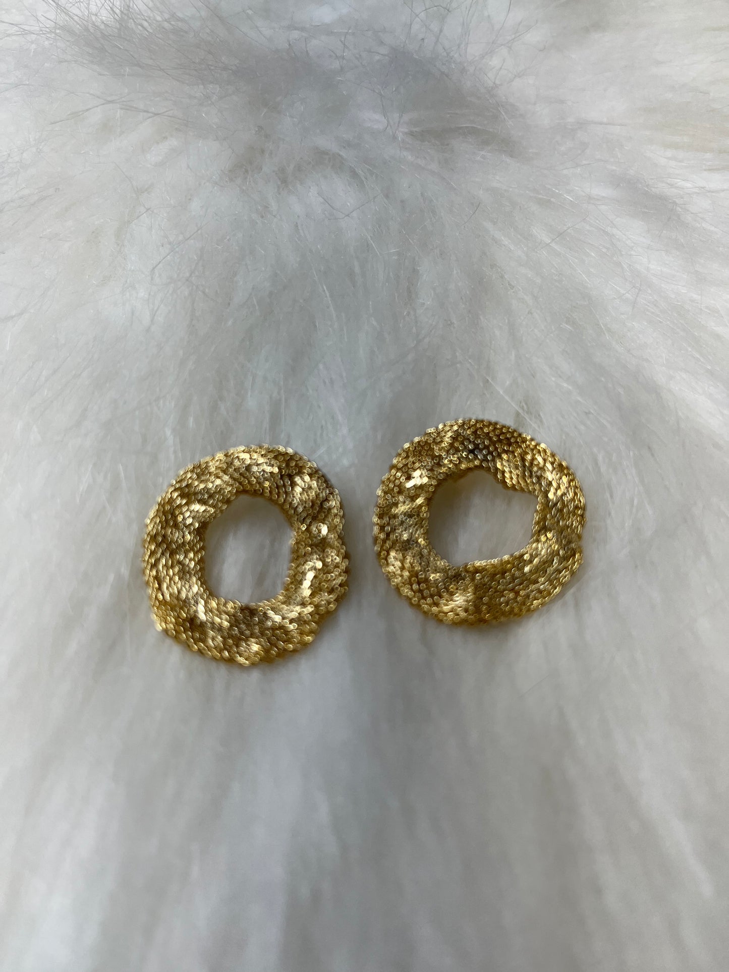 Statement gold earrings