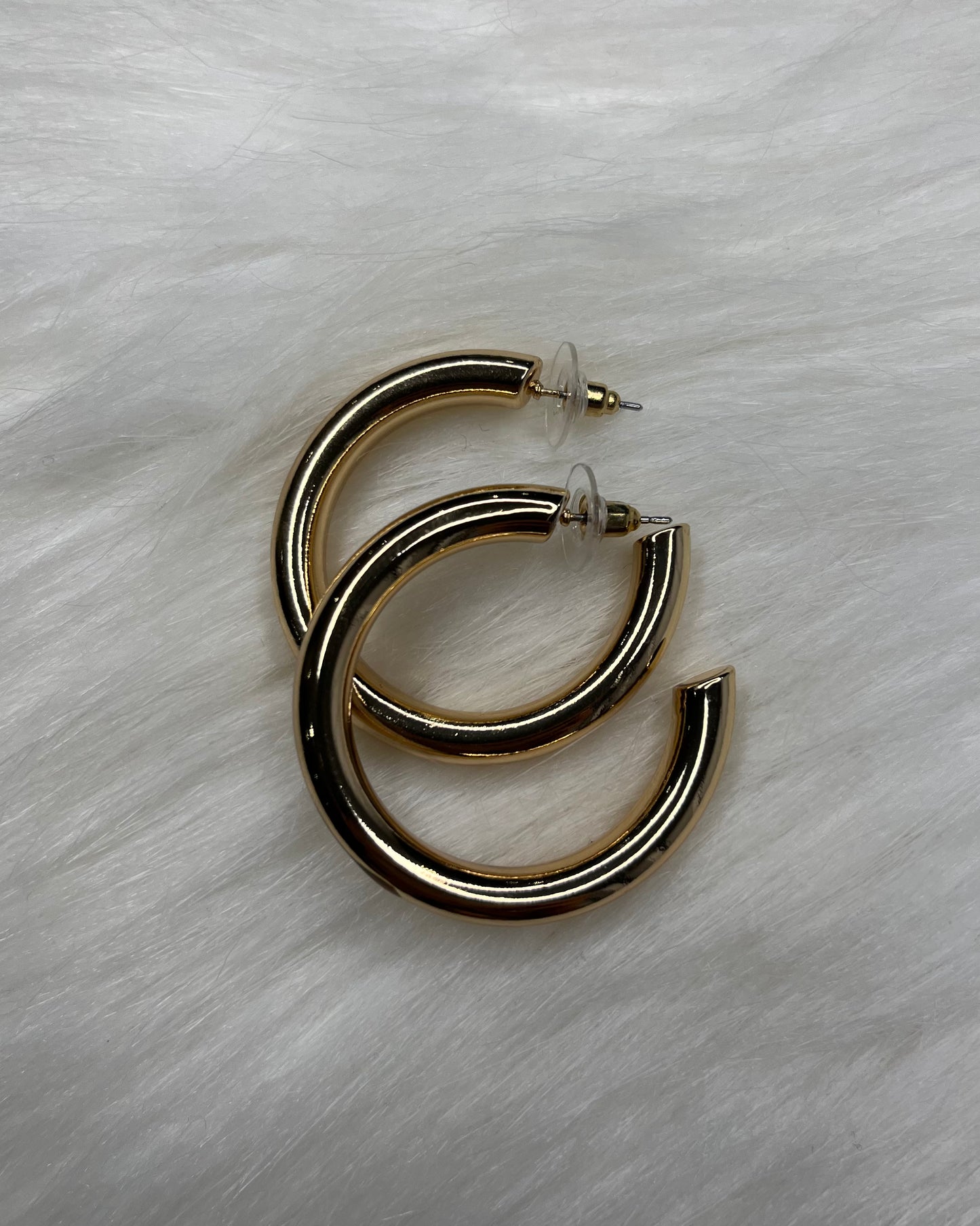 Rose gold hoops