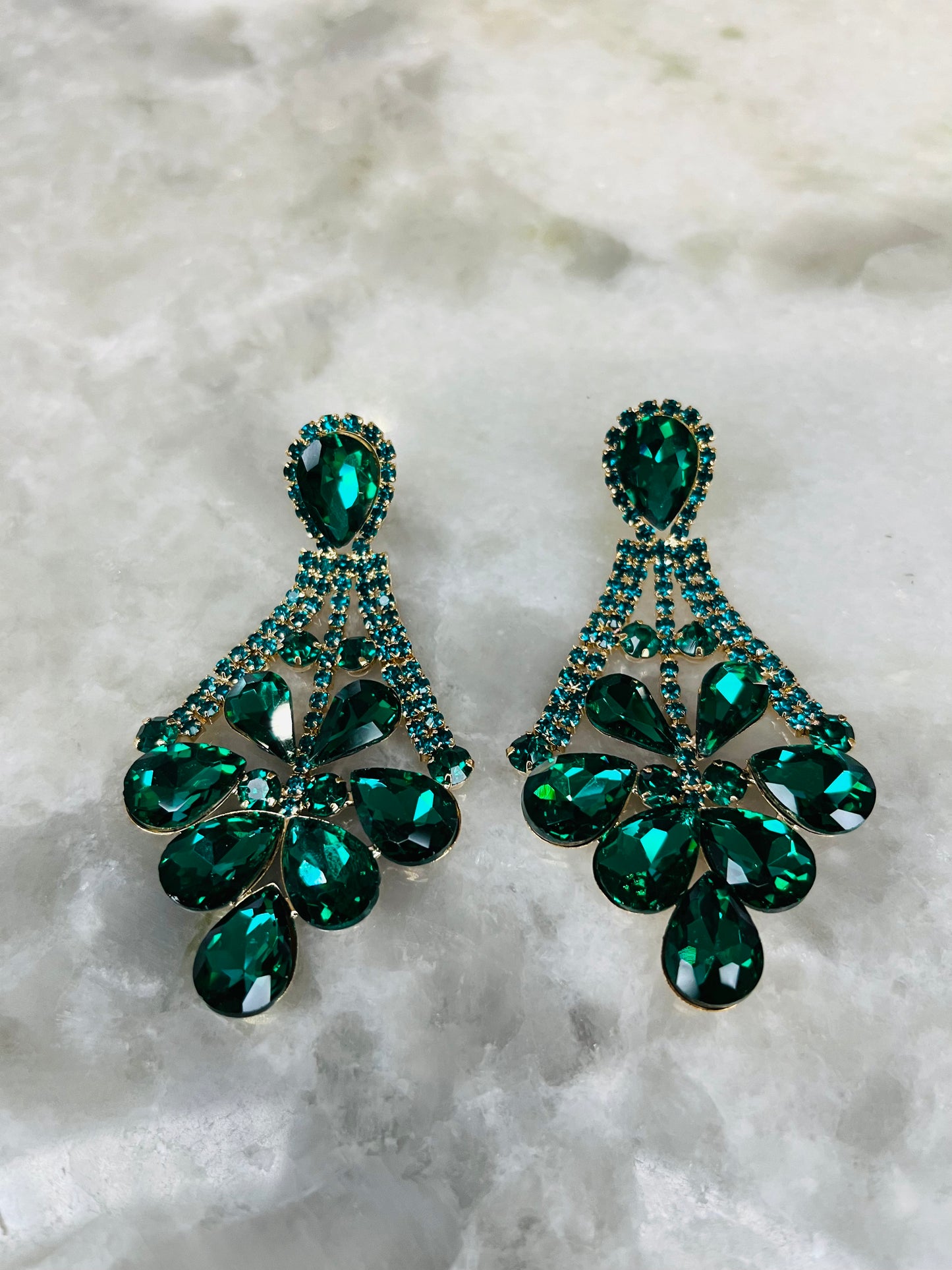 Green earrings