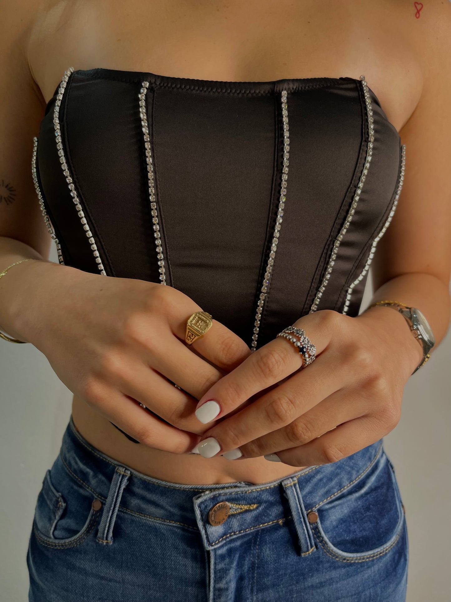 The Tyffanie Satin Corset