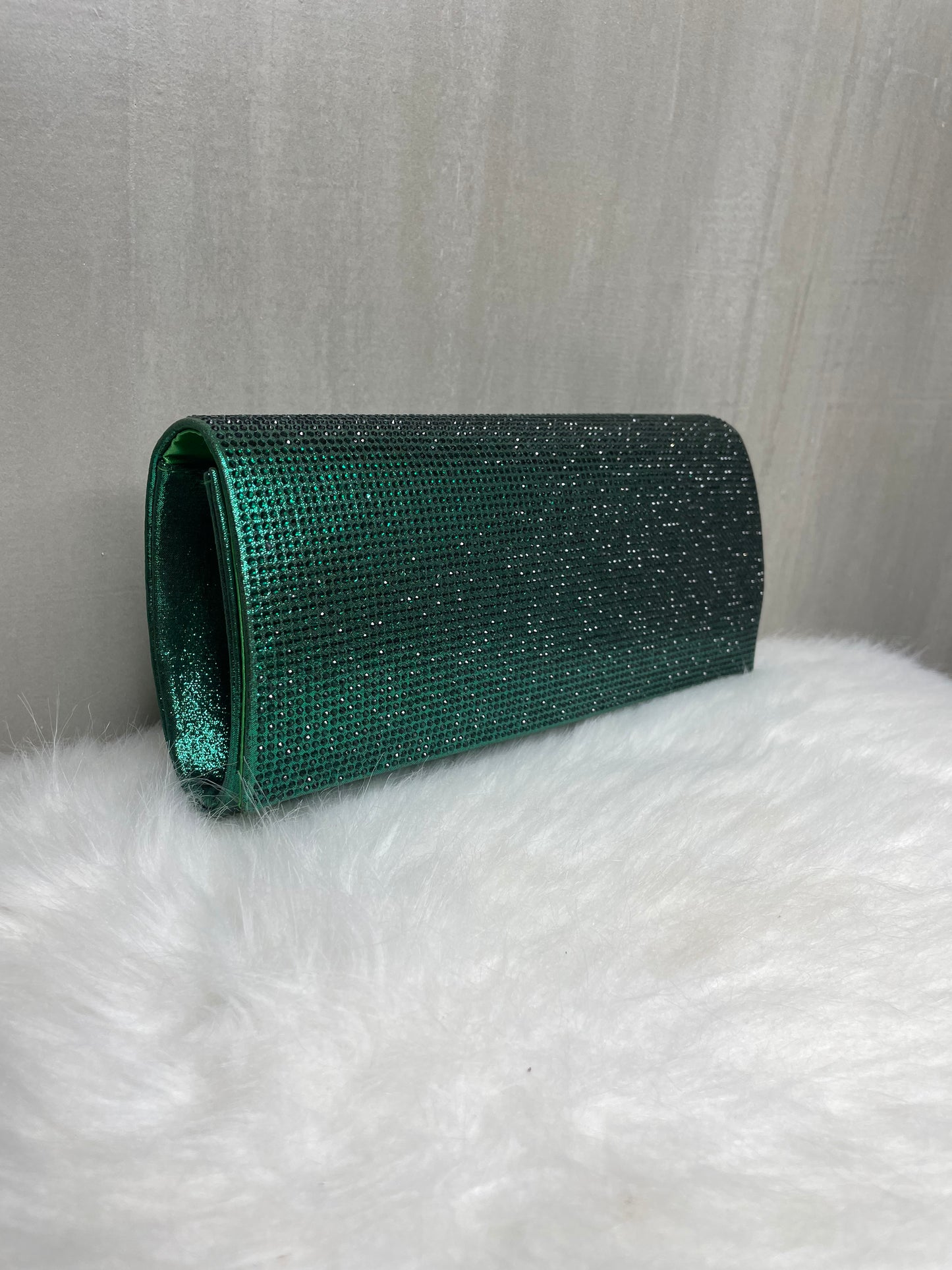 Sparkling green purse