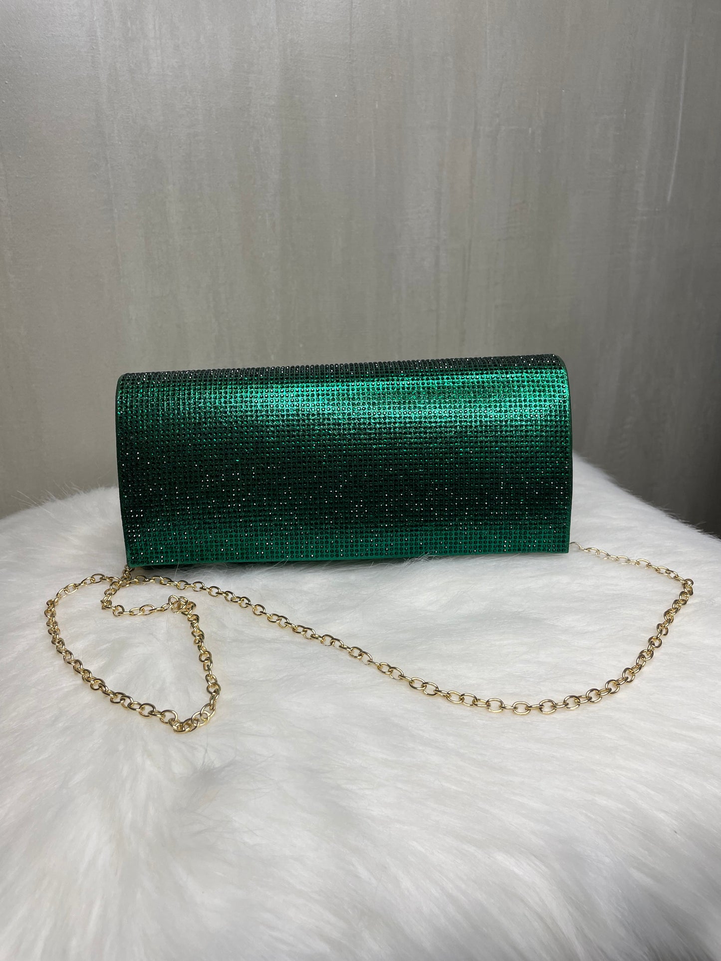 Sparkling green purse