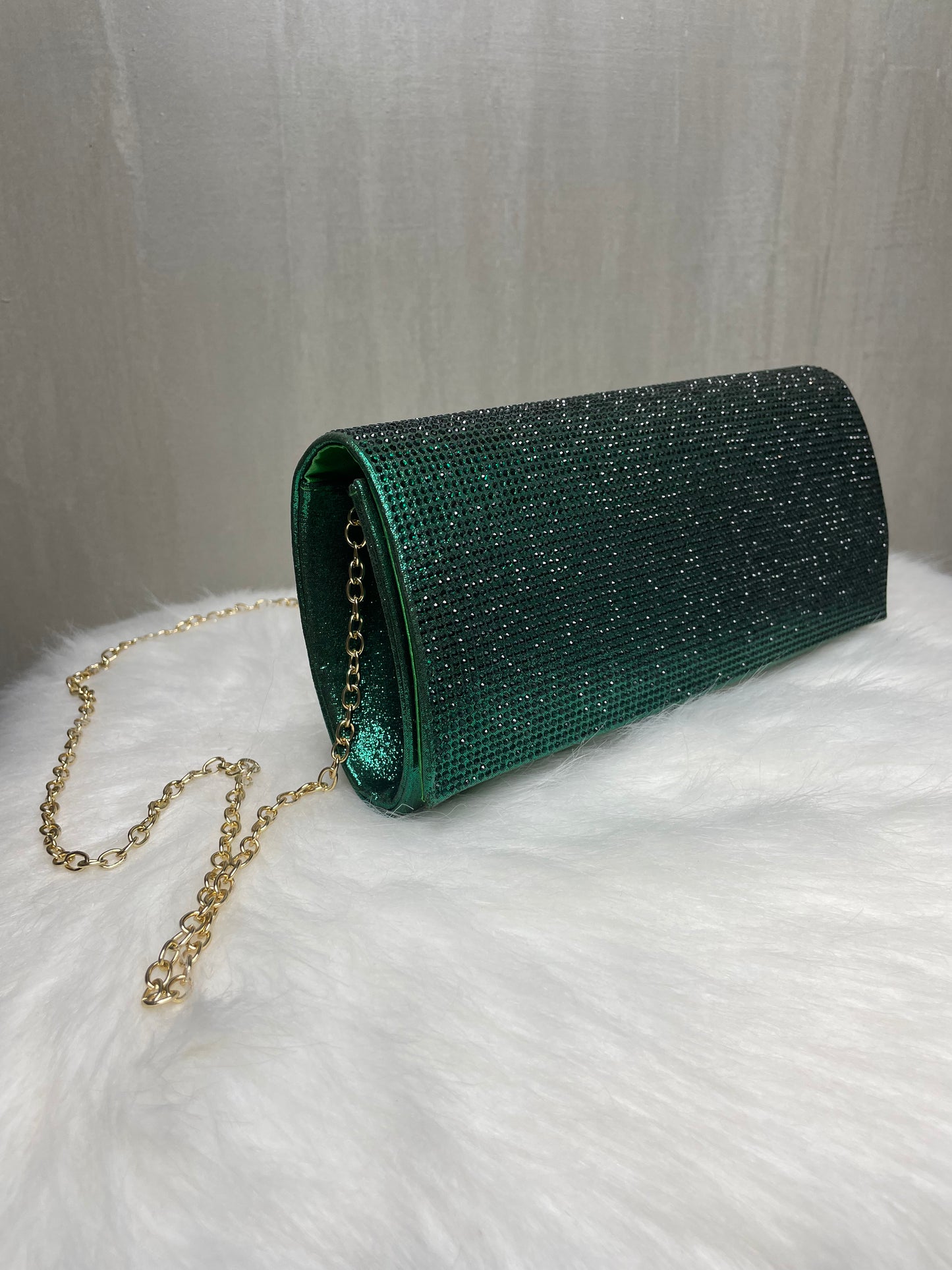 Sparkling green purse