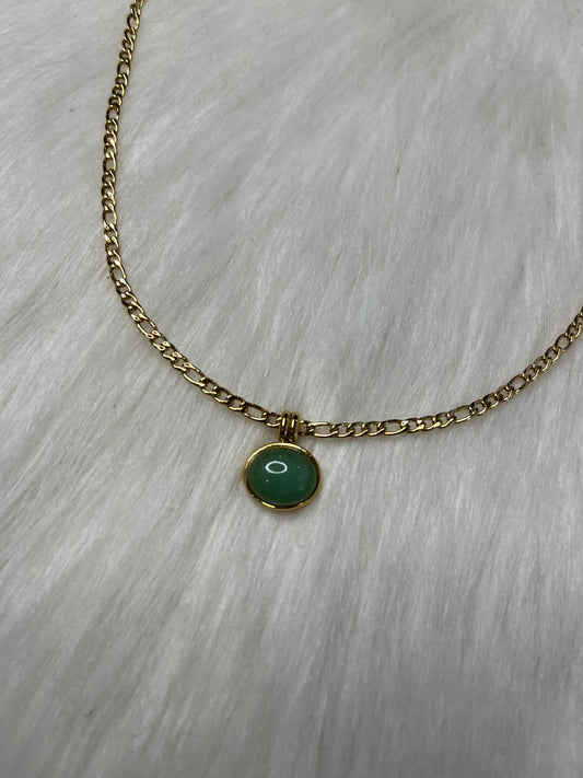 Green stone necklace